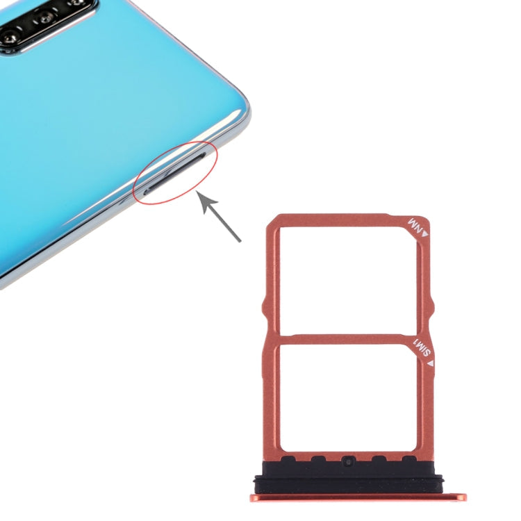 SIM Card Tray + NM Card Tray for Huawei P30 (Orange)