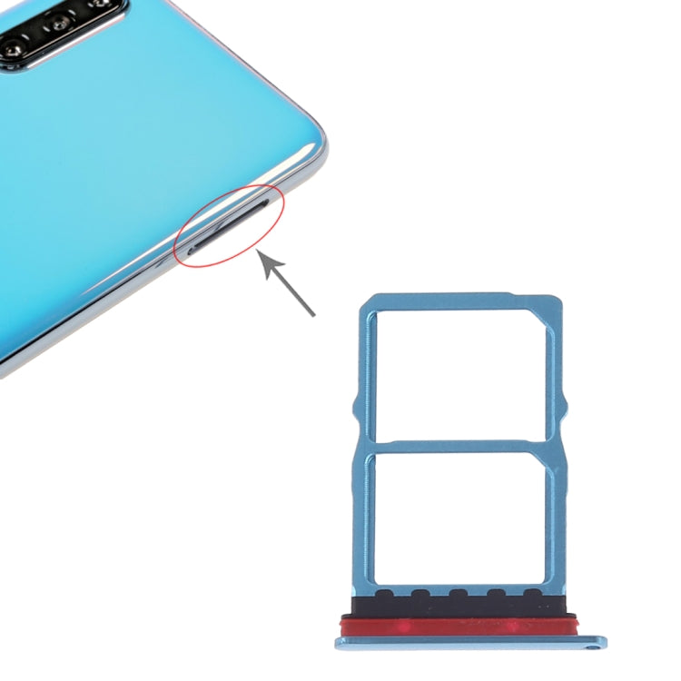 Plateau de carte SIM + plateau de carte NM pour Huawei P30 (bleu)