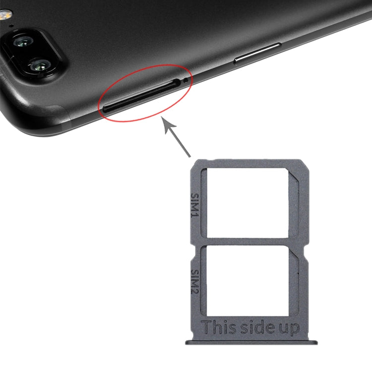 Gray SIM Card Tray + SIM Card Tray For OnePlus 5T A5010