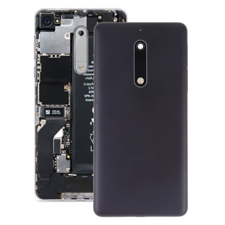 Battery Back Cover with Camera Lens and Side Keys for Nokia 5 (Black)