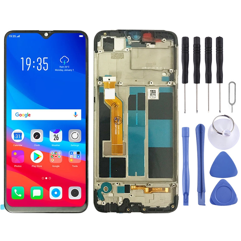 Ecran Complet LCD + Tactile + Châssis Oppo A7X F9 Noir