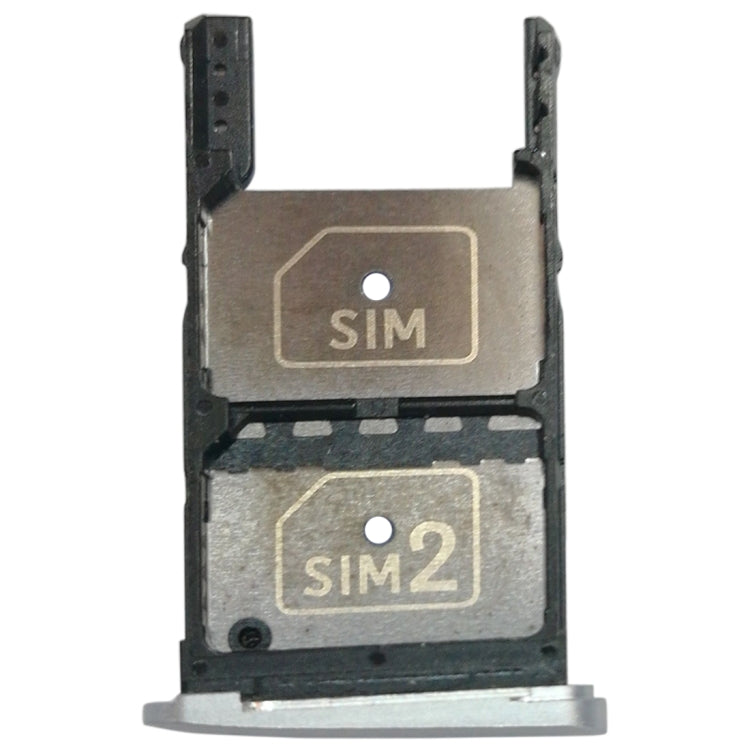 2 Bandeja Para Tarjeta SIM + Bandeja Para Tarjeta Micro SD Para Motorola Moto Z Play (Plata)