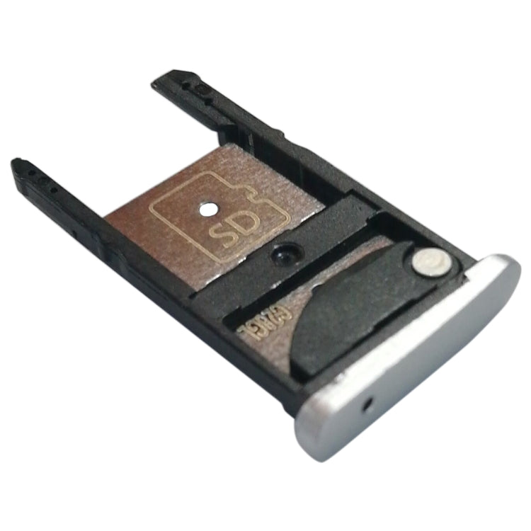 2 SIM Card Tray + Micro SD Card Tray for Motorola Moto Z Play (Silver)
