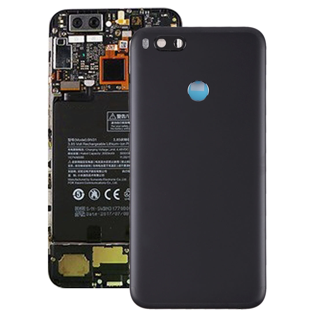 Cache Batterie Cache Arrière + Objectif Caméra Arrière Xiaomi Mi 5X / A1 Noir