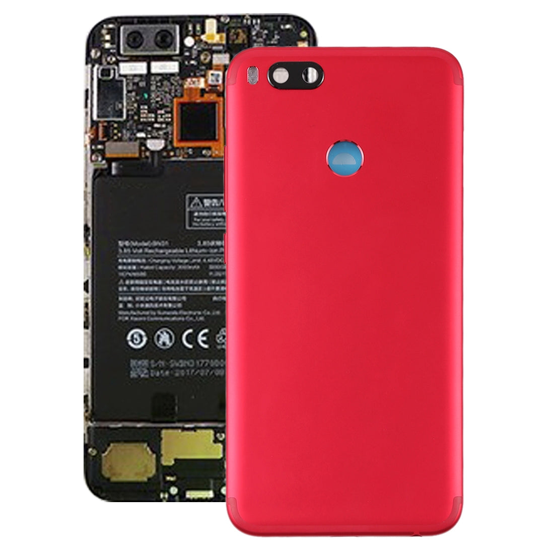 Cache Batterie Cache Arrière + Objectif Caméra Arrière Xiaomi Mi 5X / A1 Rouge