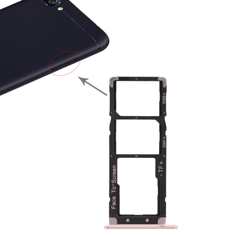 2 SIM-Kartenfach + Micro-SD-Kartenfach für Asus Zenfone 4 Max ZC520KL (Gold)
