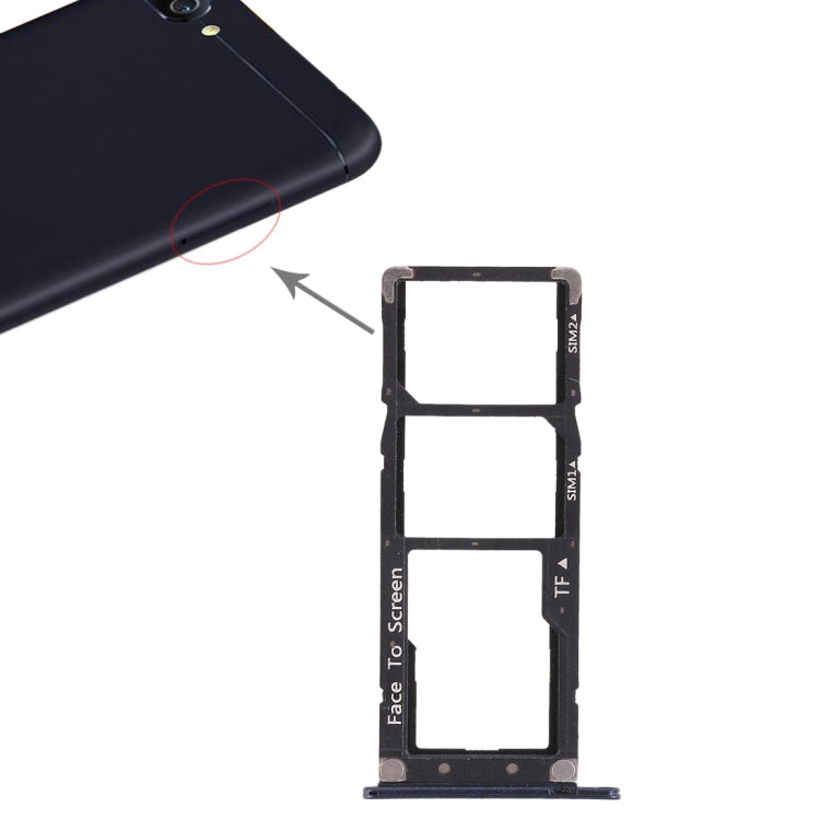 2 SIM-Kartenfach + Micro-SD-Kartenfach für Asus Zenfone 4 Max ZC520KL (Blau)