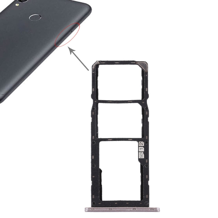 SIM Card Tray + SIM Card Tray + Micro SD Card Tray for Asus Zenfone Max Pro (M1) ZB601KL ZB602KL (Silver)