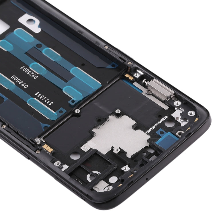 Bisel del Marco LCD de la Carcasa Frontal con llave Lateral Para OnePlus 6T (Negro)