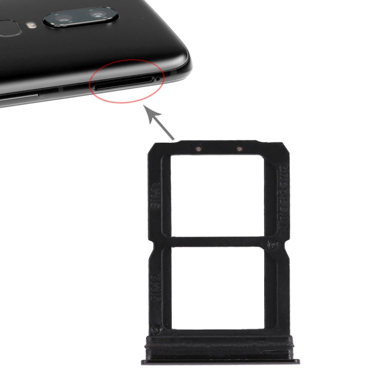 Dual SIM Card Tray for OnePlus 6 (Black)