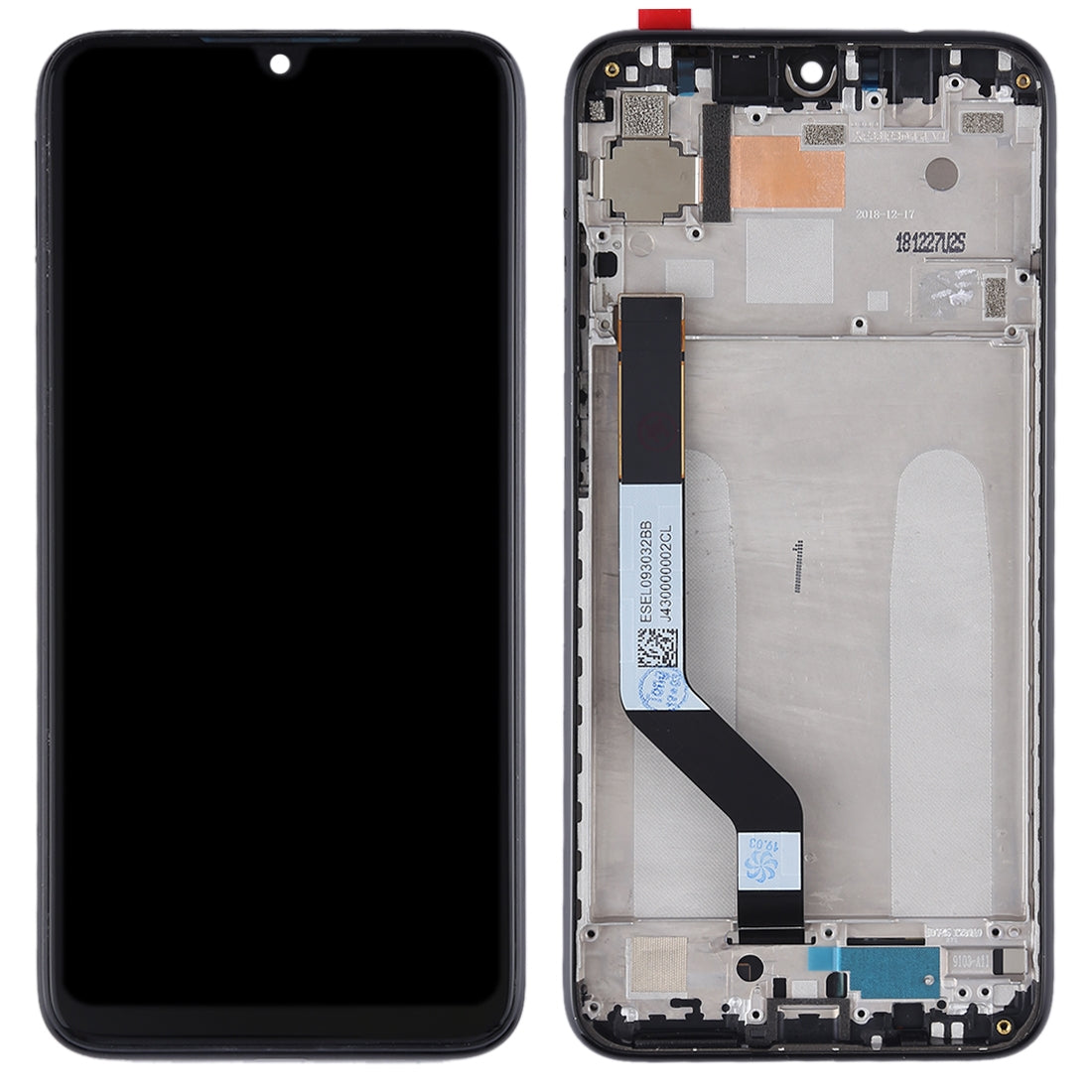 Ecran LCD + Tactile + Châssis Xiaomi Redmi Note 7 Redmi Note 7 Pro Noir