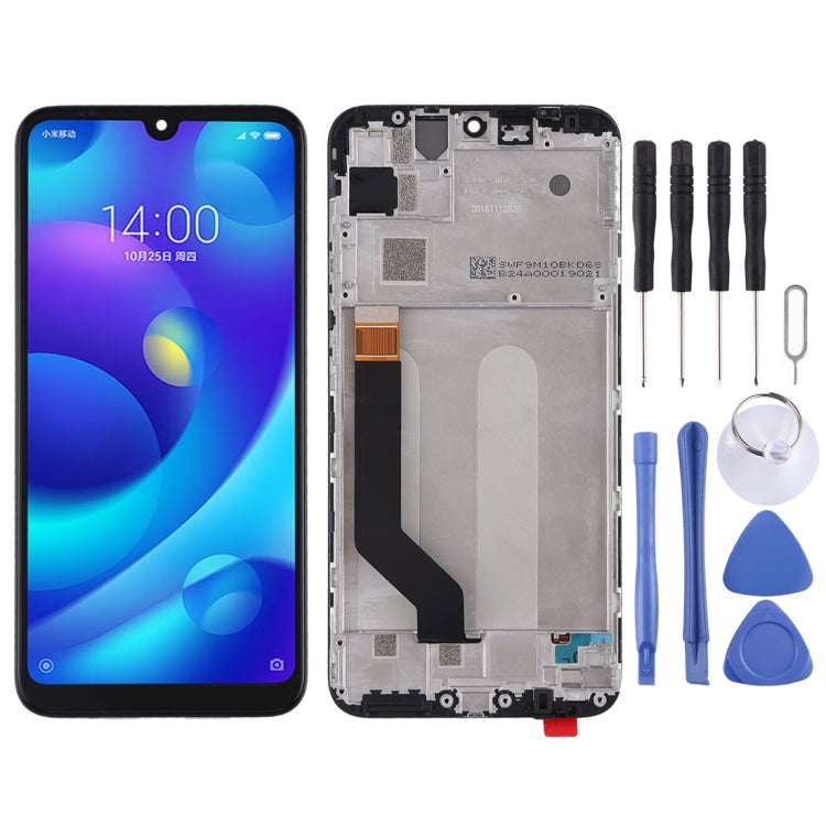 LCD Screen and Digitizer Full Assembly with Frame for Xiaomi MI Play (Black)
