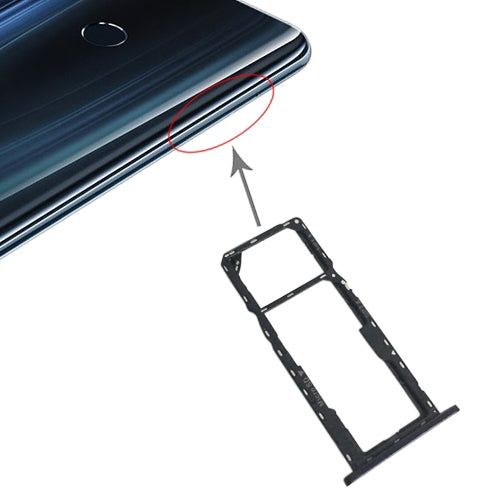 SIM Card Tray + SIM Card Tray + Micro SD Card Tray for Asus Zenfone Max Pro (M2) ZB631KL (Black)