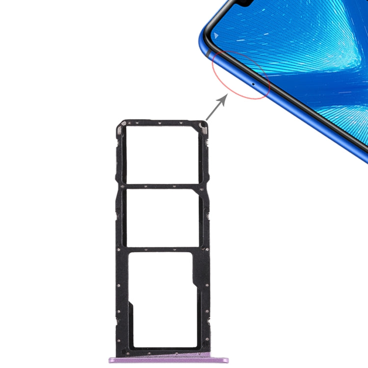 SIM Card Tray + Micro SD Card Tray for Huawei Honor 8X (Purple)