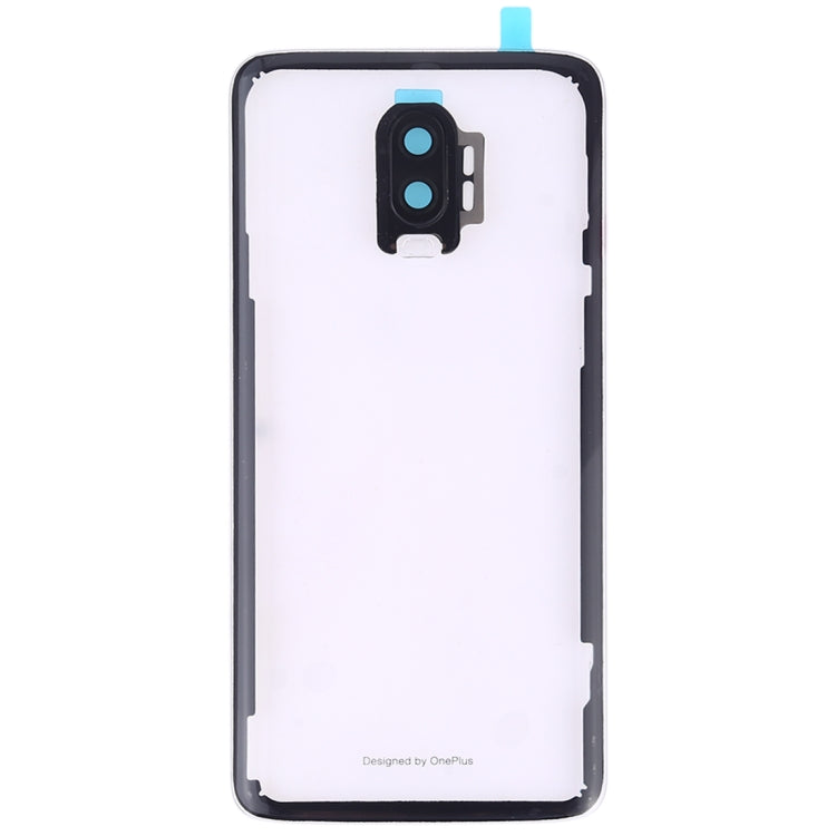 Coque arrière de batterie avec objectif d'appareil photo pour OnePlus 6T (transparent)