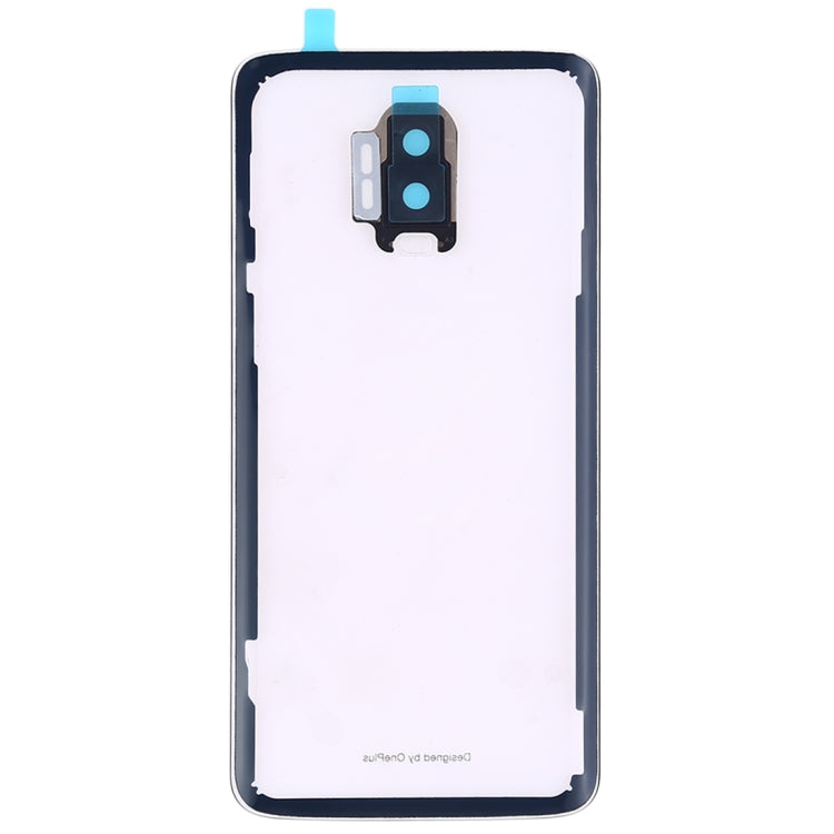 Coque arrière de batterie avec objectif d'appareil photo pour OnePlus 6T (transparent)