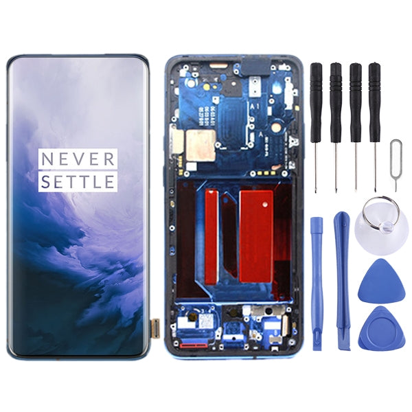 Pantalla Completa LCD + Tactil + Marco (Amoled Versión) OnePlus 7 Pro Azul
