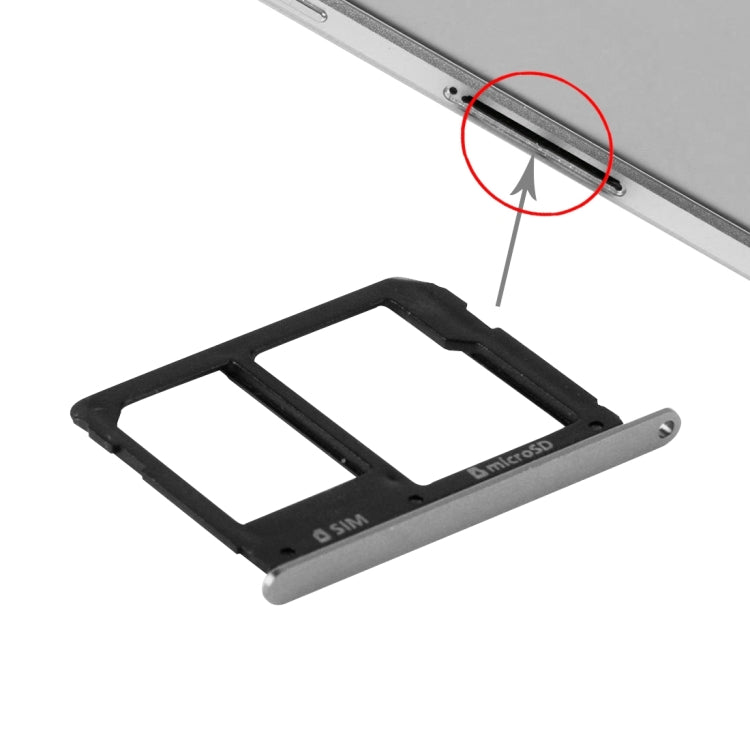 Bandeja para Tarjeta SIM y Bandeja para Tarjeta Micro SD para Samsung Galaxy A9 (2016) / A9000 (Negro)