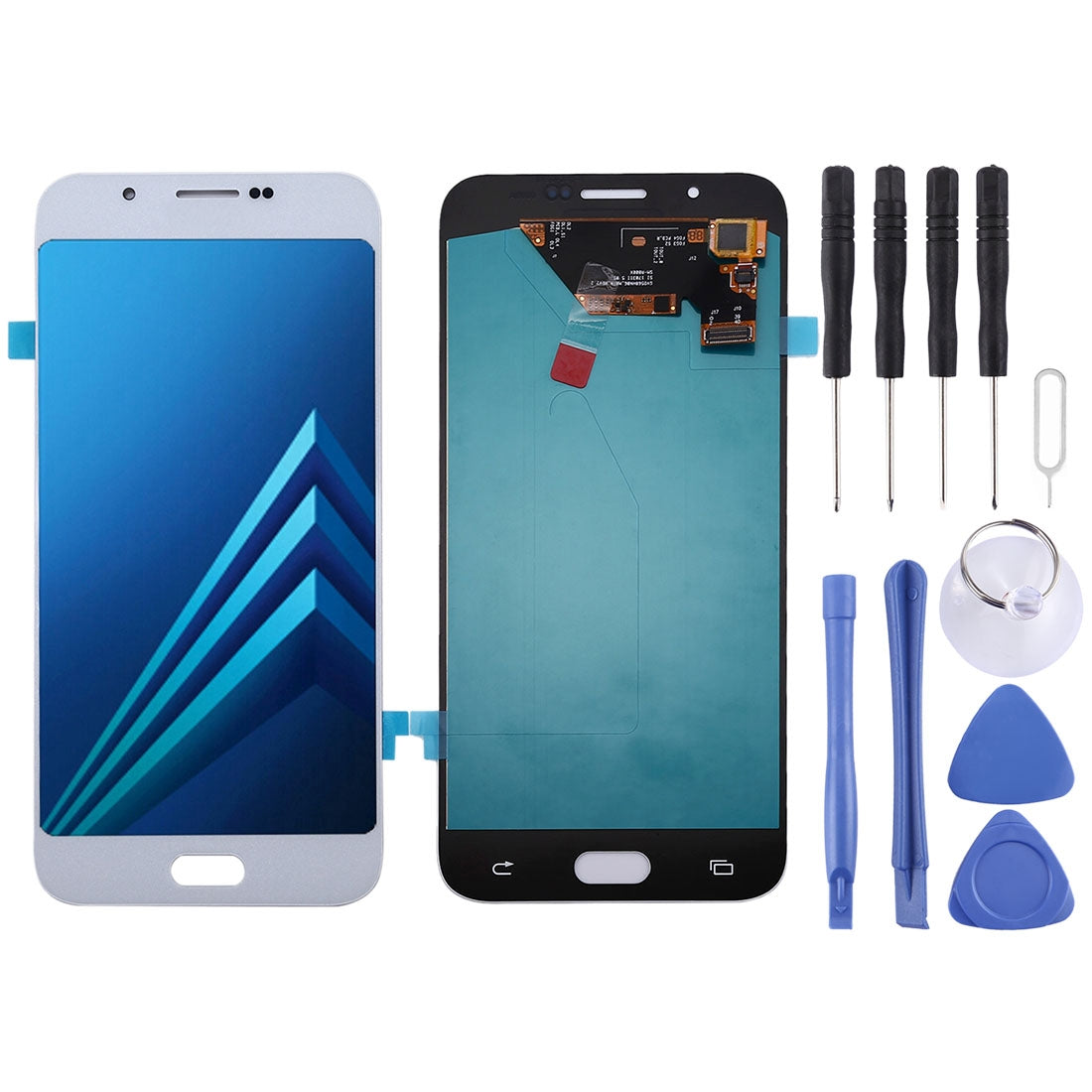 Ecran LCD + Vitre Tactile (Version Oled) Samsung Galaxy A8 Blanc