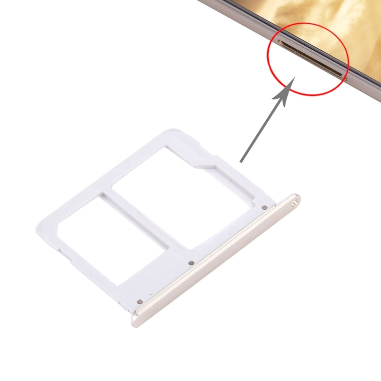 SIM Card Tray + Micro SD / SIM Card Tray for Samsung Galaxy C7 / C7000 (Gold)