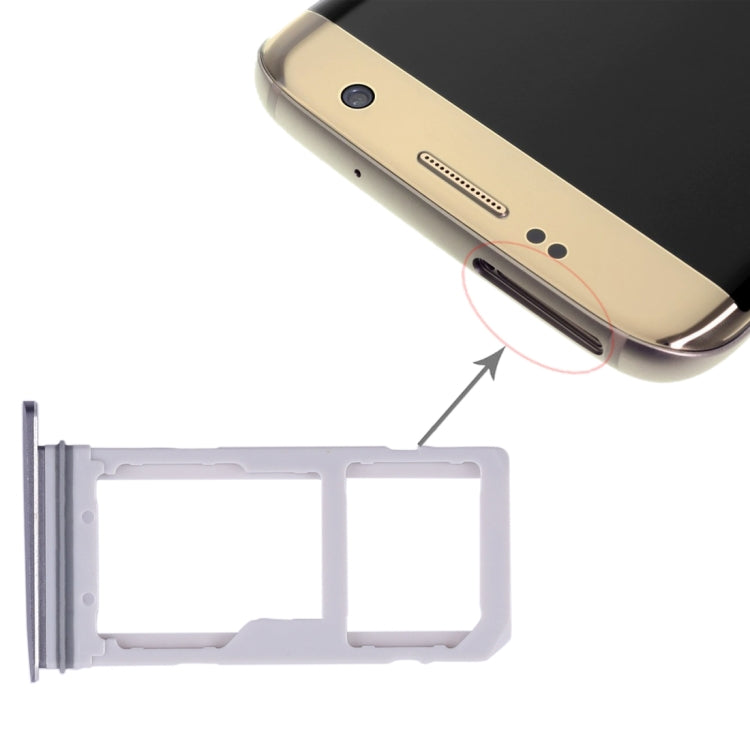 2 SIM-Kartenfach / Micro-SD-Kartenfach für Samsung Galaxy S7 Edge (Blau)