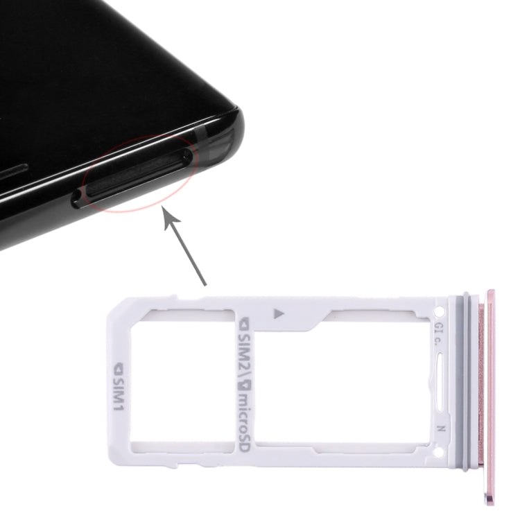 2 SIM-Kartenfach / Micro-SD-Kartenfach für Samsung Galaxy Note 8 (Rosa)