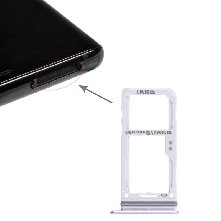 2 SIM Card Tray / Micro SD Card Tray for Samsung Galaxy Note 8 (Grey)