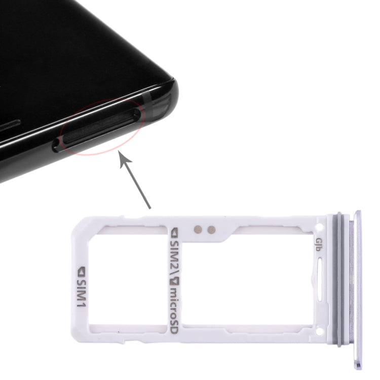 2 Plateau de carte SIM / Plateau de carte Micro SD pour Samsung Galaxy Note 8 (Gris)