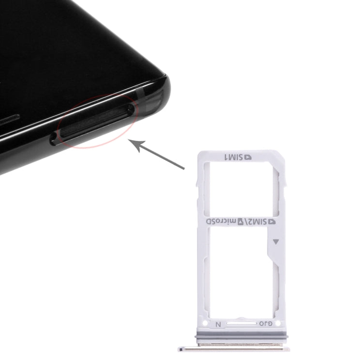 2 SIM-Kartenfach / Micro-SD-Kartenfach für Samsung Galaxy Note 8 (Gold)