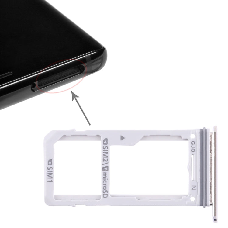 2 Bandeja para Tarjeta SIM / Bandeja para Tarjeta Micro SD para Samsung Galaxy Note 8 (Dorado)