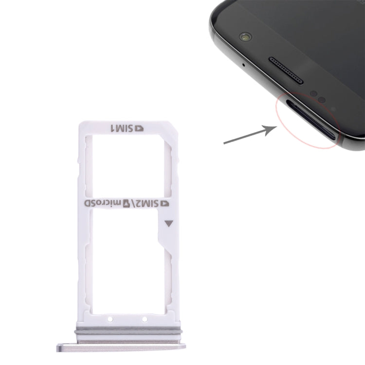 2 SIM Card Tray / Micro SD Card Tray for Samsung Galaxy S7 (Gold)