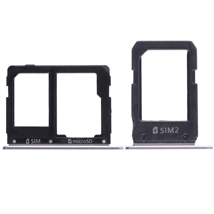 2 SIM Card Tray + Micro SD Card Tray for Samsung Galaxy A5108 / A7108 (Grey)