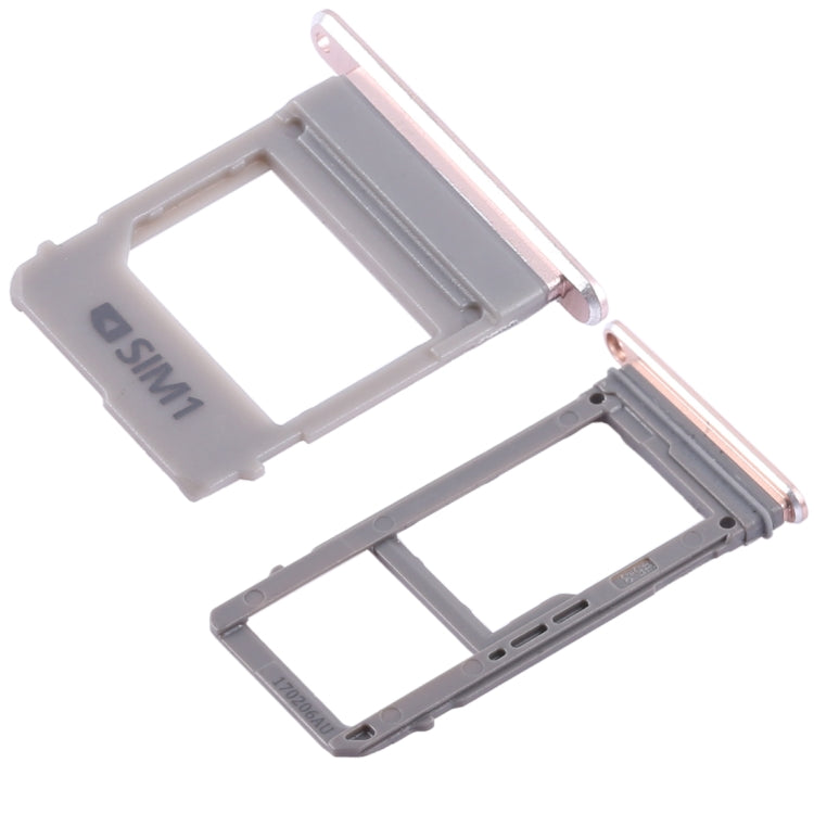 2 SIM Card Tray + Micro SD Card Tray for Samsung Galaxy A520 / A720 (Pink)