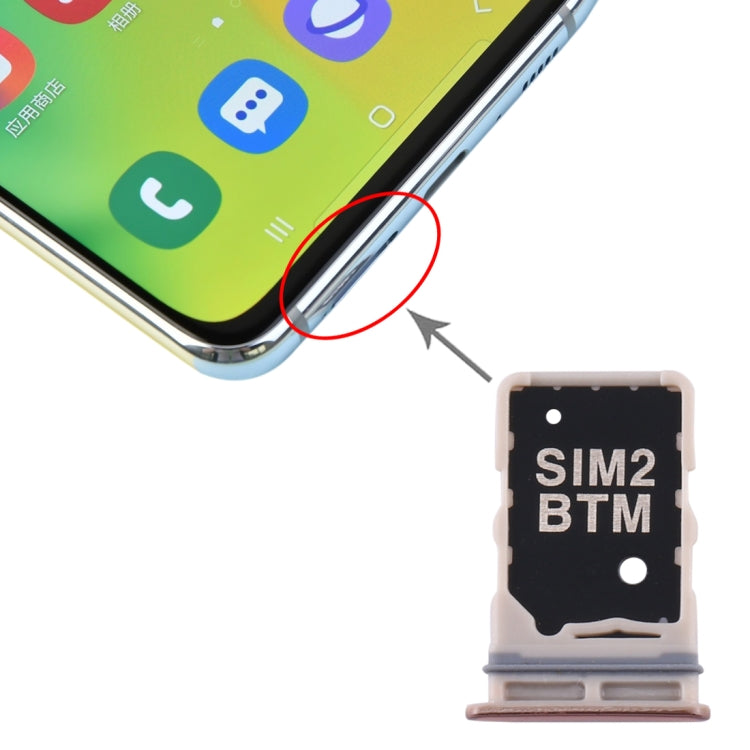 Bandeja Tarjeta SIM + Bandeja Tarjeta SIM para Samsung Galaxy A80 (Dorado)
