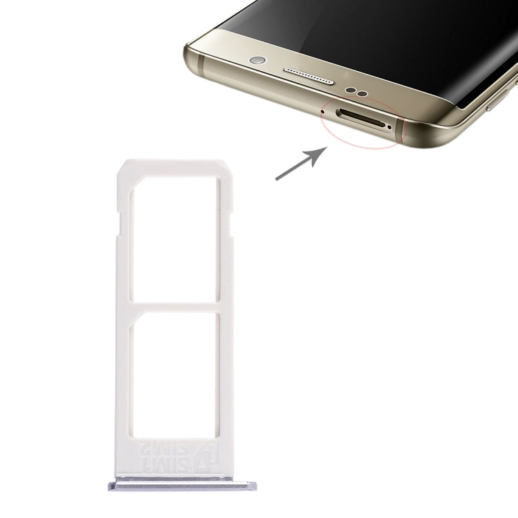 2 SIM Card Tray for Samsung Galaxy S6 Edge Plus/ S6 Edge + (Grey)