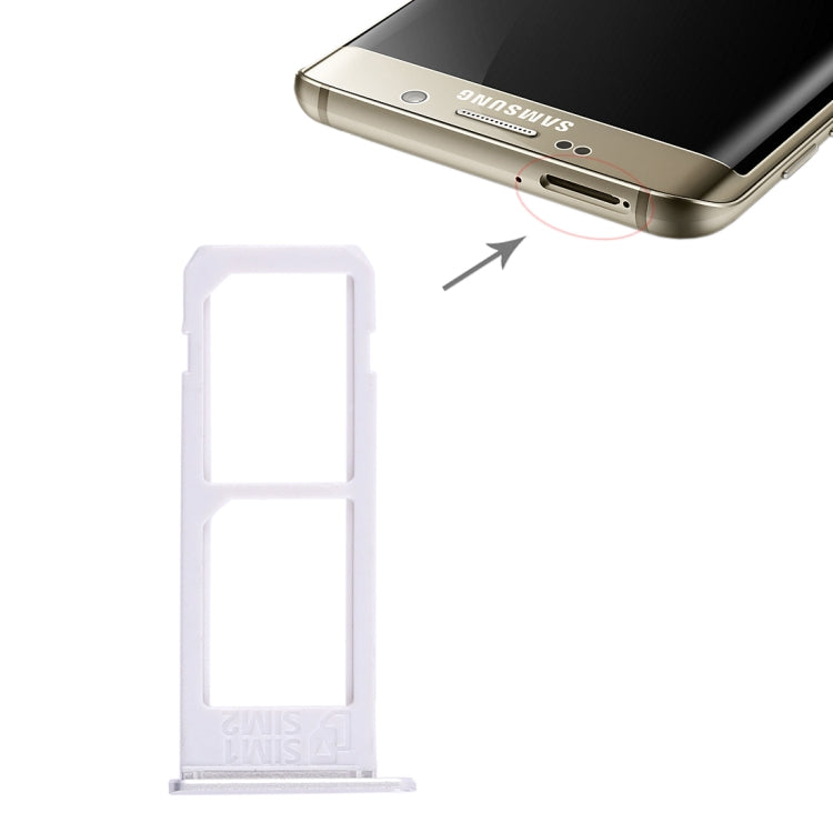 2 SIM-Kartenfach für Samsung Galaxy S6 Edge Plus/ S6 Edge + (Silber)