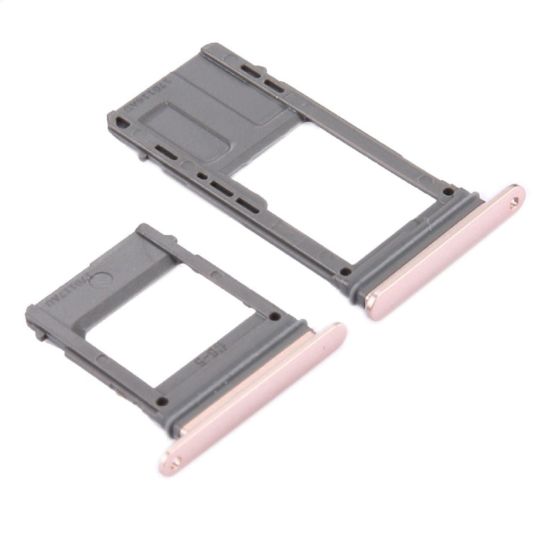 SIM Card Tray + Micro SD Card Tray Single Card for Samsung Galaxy A5 (2017) / A520 A7 (2017) / A720 (Pink)