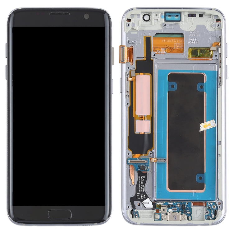 Pantalla LCD Super AMOLED Original y Táctil Digitalizador (con marco / Cable Flex del Puerto de Carga / Cable Flex del Botón de Encendido / Cable Flex del botó ... umen) para Samsung Galaxy S7 Edge / G935F / G935FD (Negro)