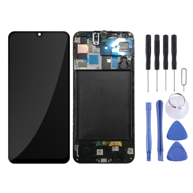 Pantalla LCD y Digitalizador con marco para Samsung Galaxy A50 SM-A505F (Negro)