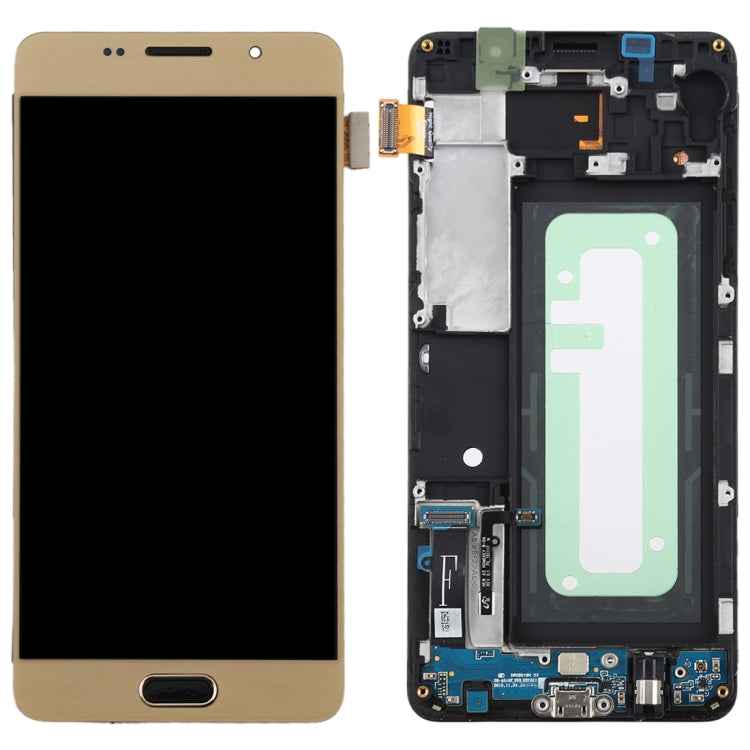 Pantalla LCD TFT y Táctil Digitalizador con marco para Samsung Galaxy A5 (2016) / A510F (Dorado)