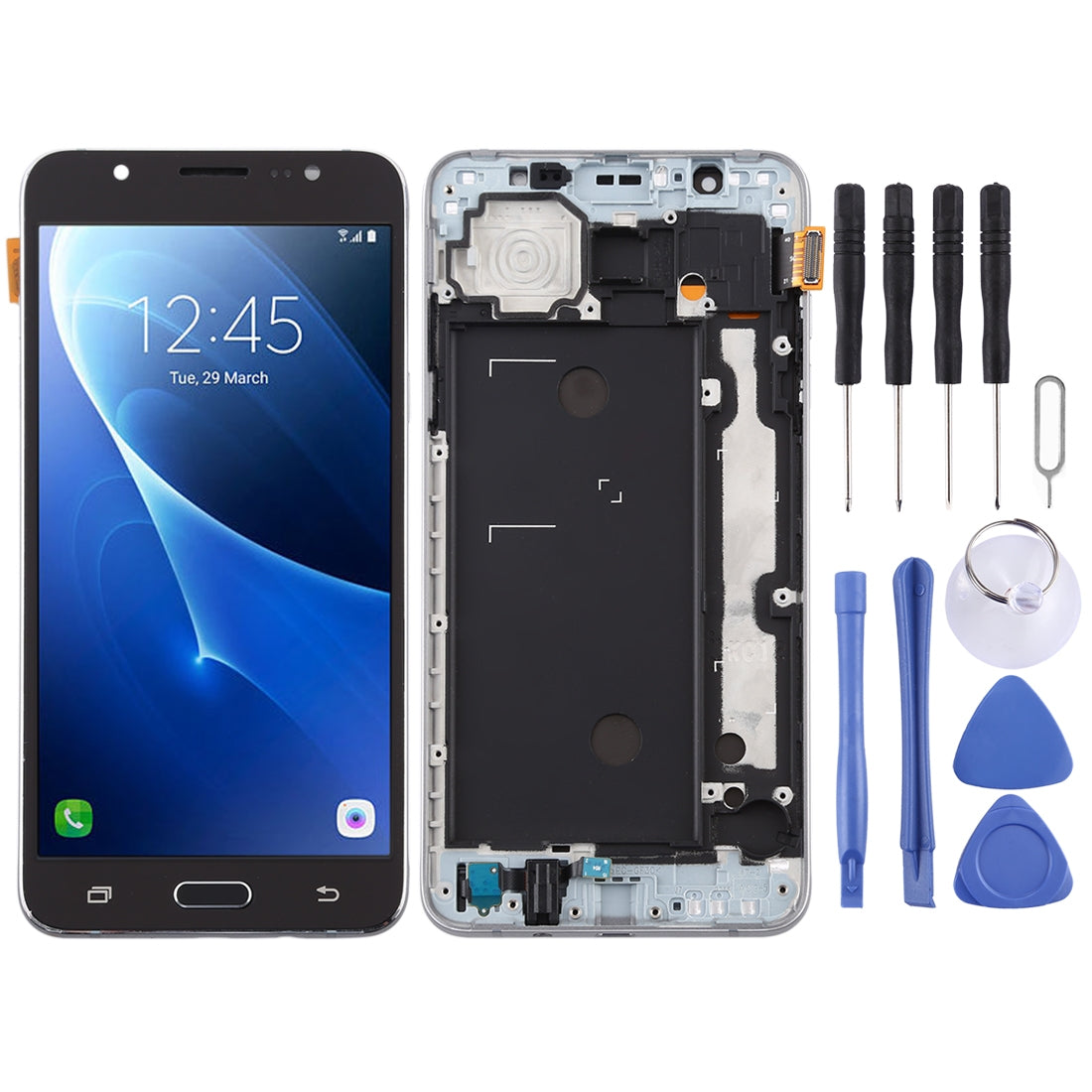 Ecran LCD + Tactile + Châssis (TFT) Samsung Galaxy J7 (2016) J710F Noir