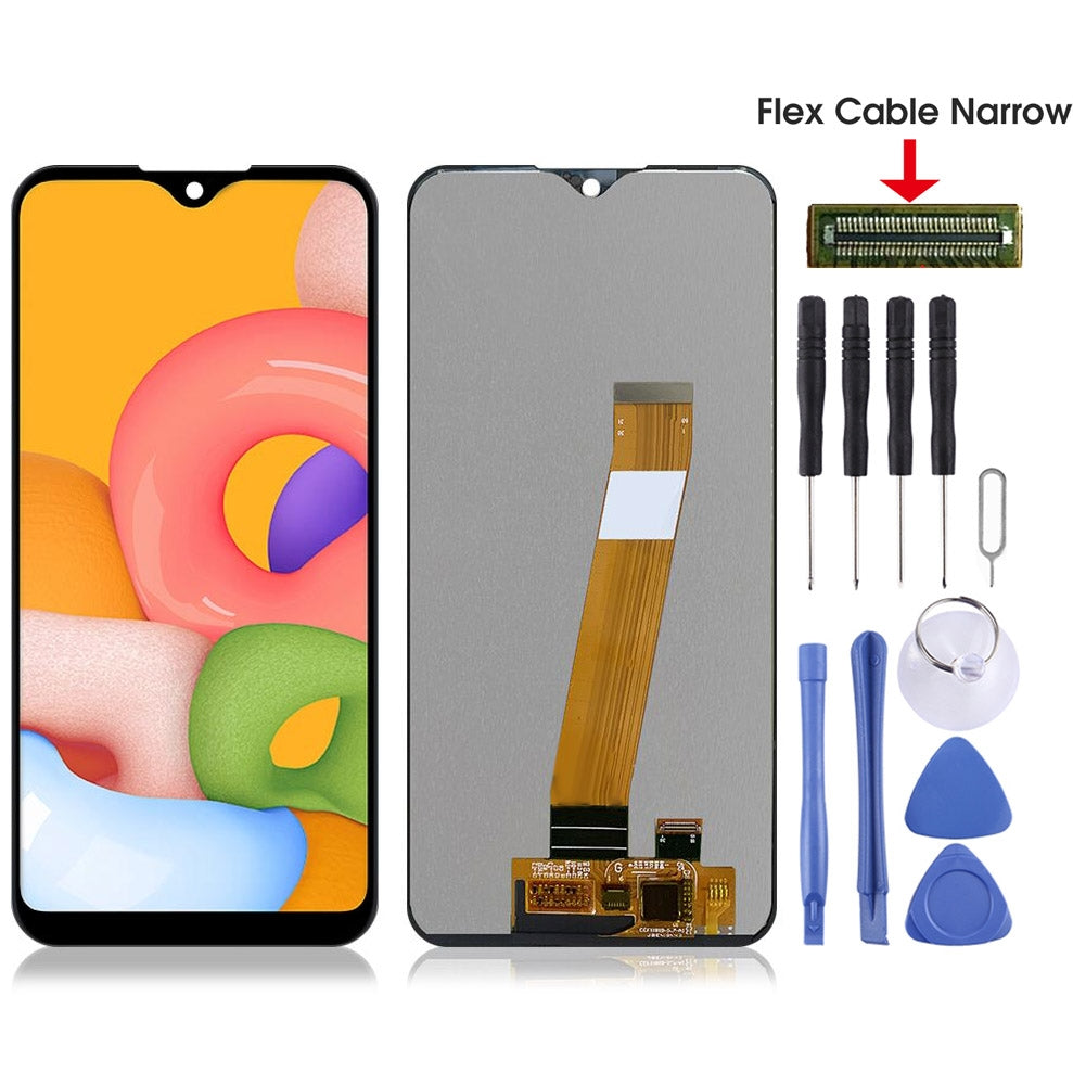 Ecran LCD + Vitre Tactile TFT (Narrow Flex) Samsung Galaxy A01 Noir