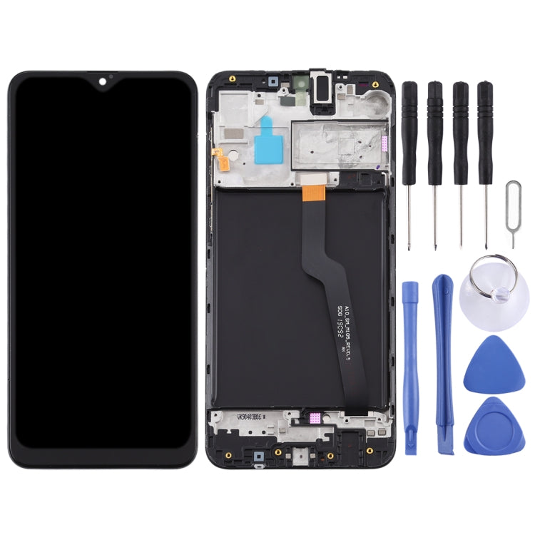 LCD Screen and Touch Digitizer with Frame for Samsung Galaxy A10 / SM-A105F (Single Card Version) (Black)