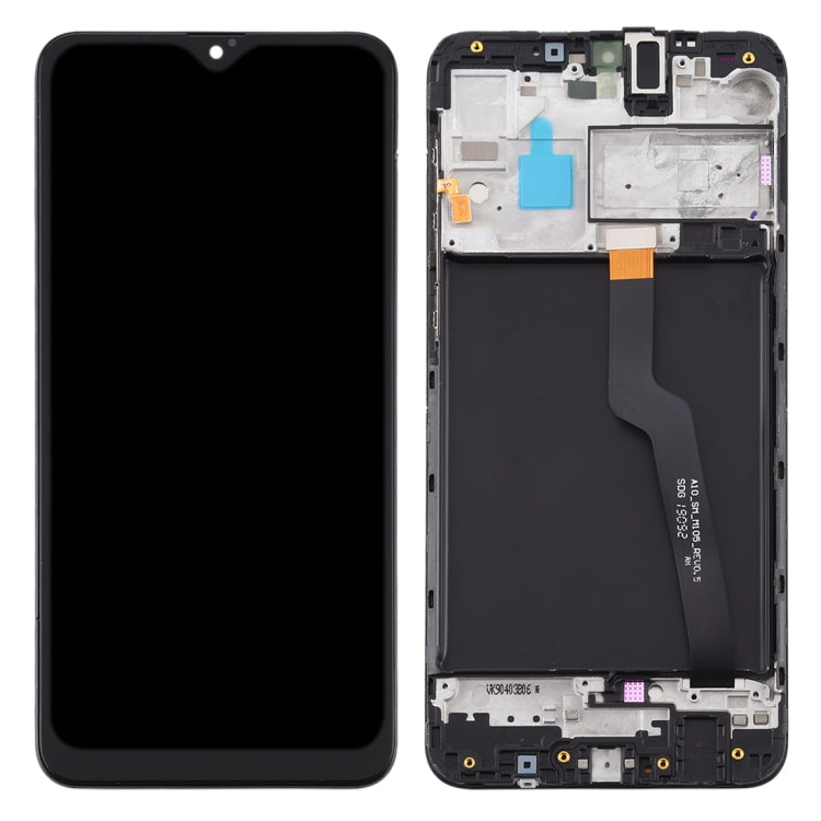 LCD Screen and Touch Digitizer with Frame for Samsung Galaxy A10 / SM-A105F (Single Card Version) (Black)