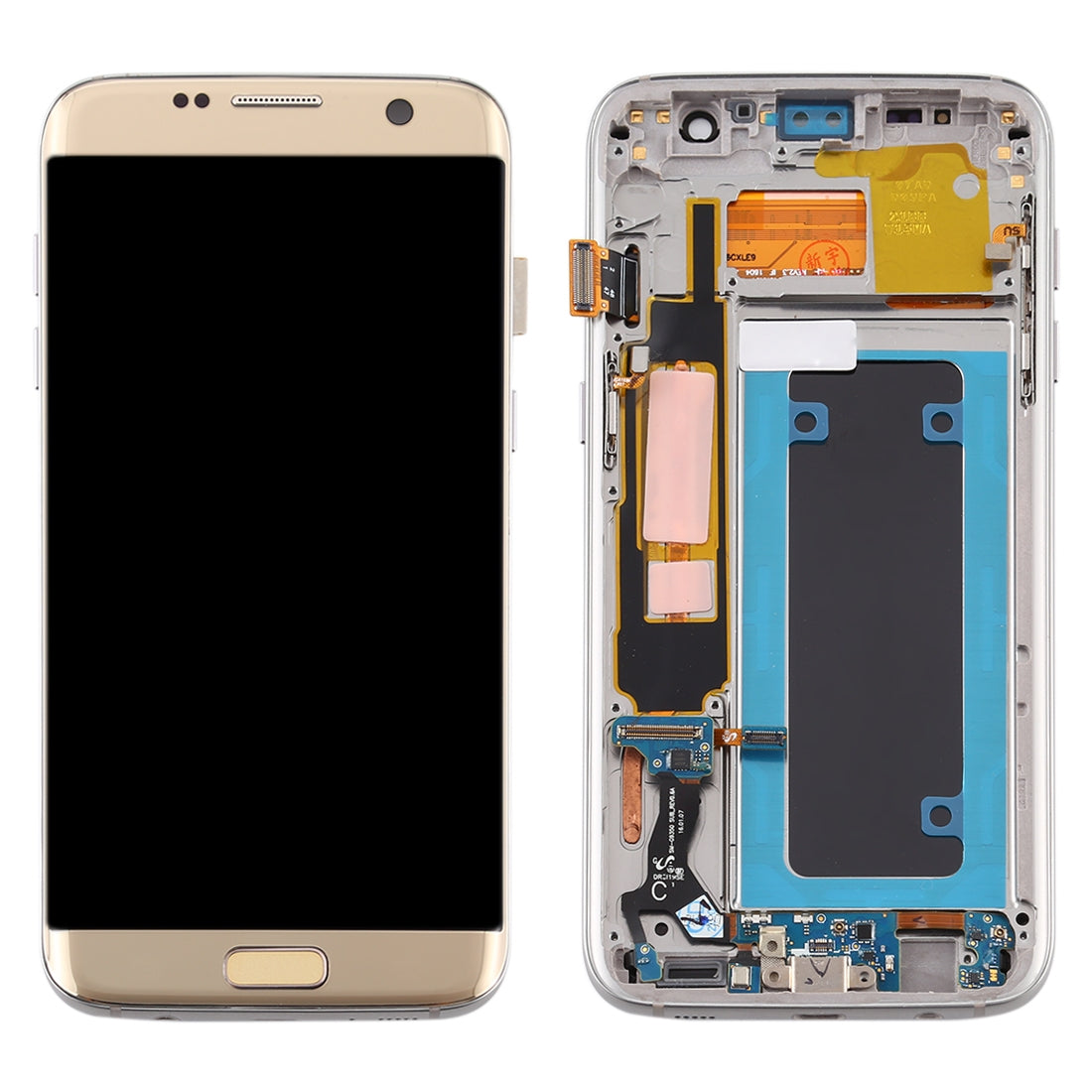 Ecran complet OLED + Tactile + Châssis Samsung Galaxy S7 Edge / G935F Or