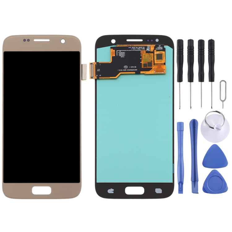 Ecran LCD OLED et Numériseur Tactile pour Samsung Galaxy S7 (Or)