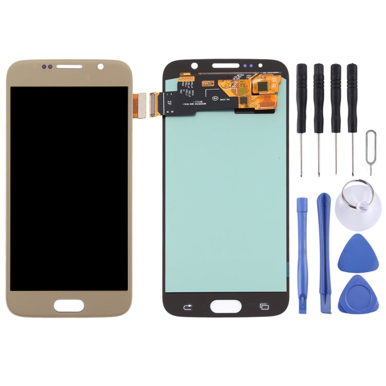 Ecran LCD OLED et Numériseur Tactile pour Samsung Galaxy S6 (Or)