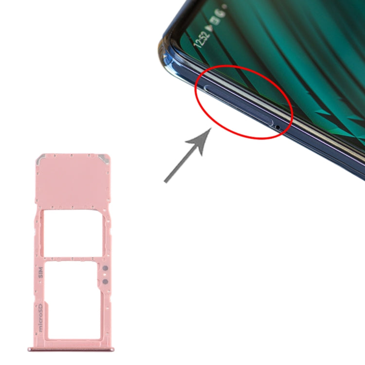 Tiroir Carte SIM + Tiroir Carte Micro SD pour Samsung Galaxy A51 (Rose)