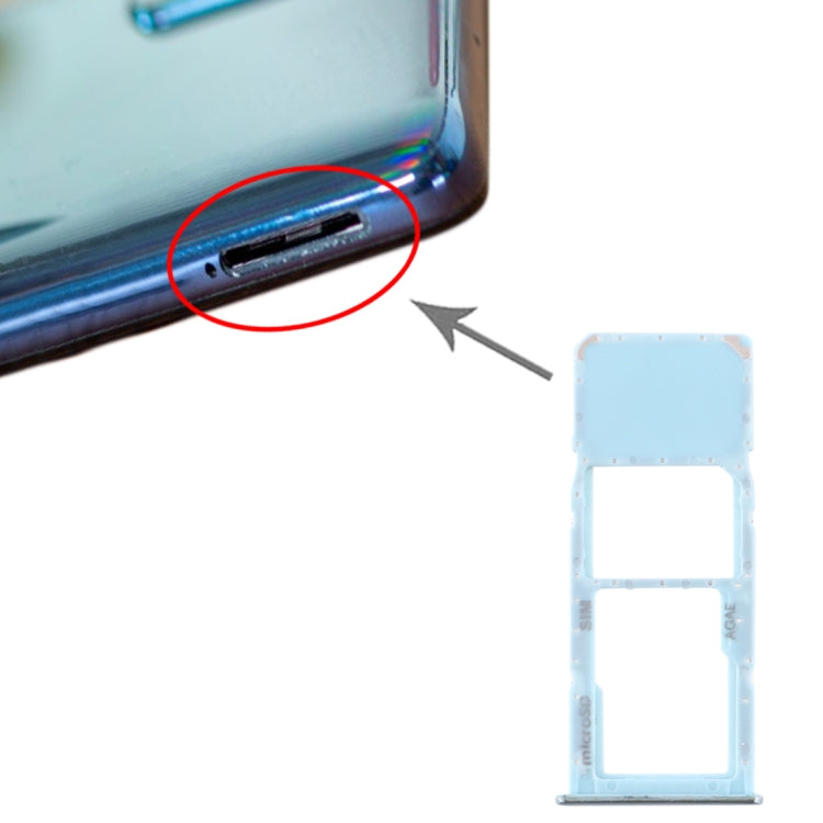 Tiroir Carte SIM + Tiroir Carte Micro SD pour Samsung Galaxy A71 / A715 (Vert)