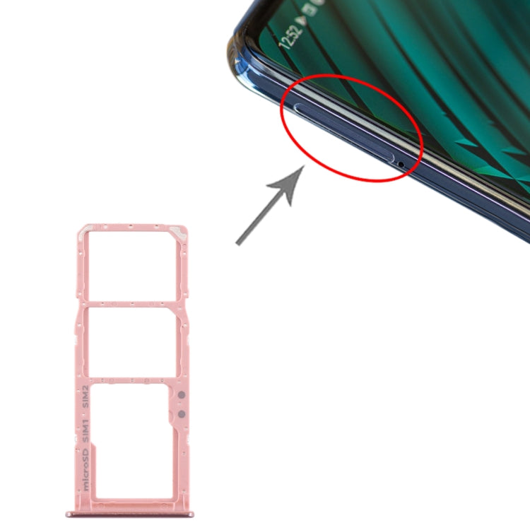 Plateau de carte SIM + plateau de carte Micro SD pour Samsung Galaxy A51 / A515 (Rose)